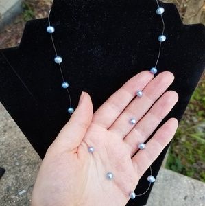 Invisible Faux Pearl Necklace